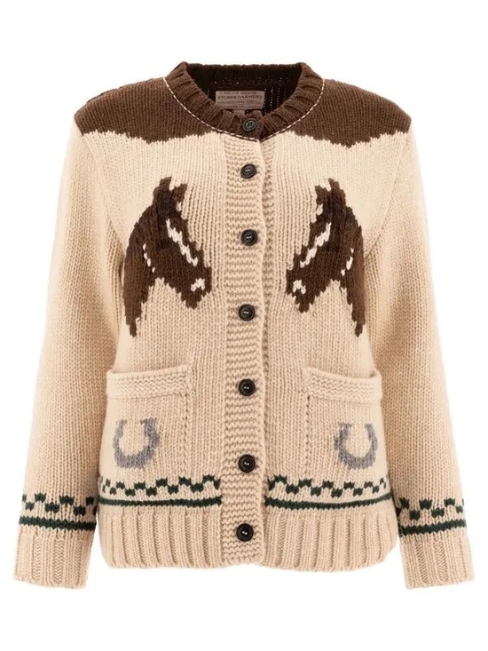 Filson Sweaters - Filson equestrian horse cardigan 100% virgin wool made in Italy RARE women’s M